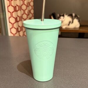 Starbucks Aqua Tumbler with Straw